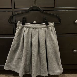 ModCloth Pleated Mini Wool Skirt